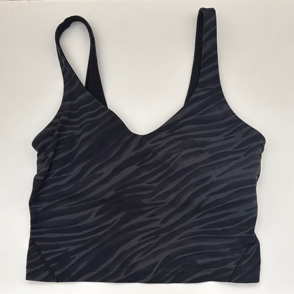 lululemon athletica Black Zebra Print Align Tank Top